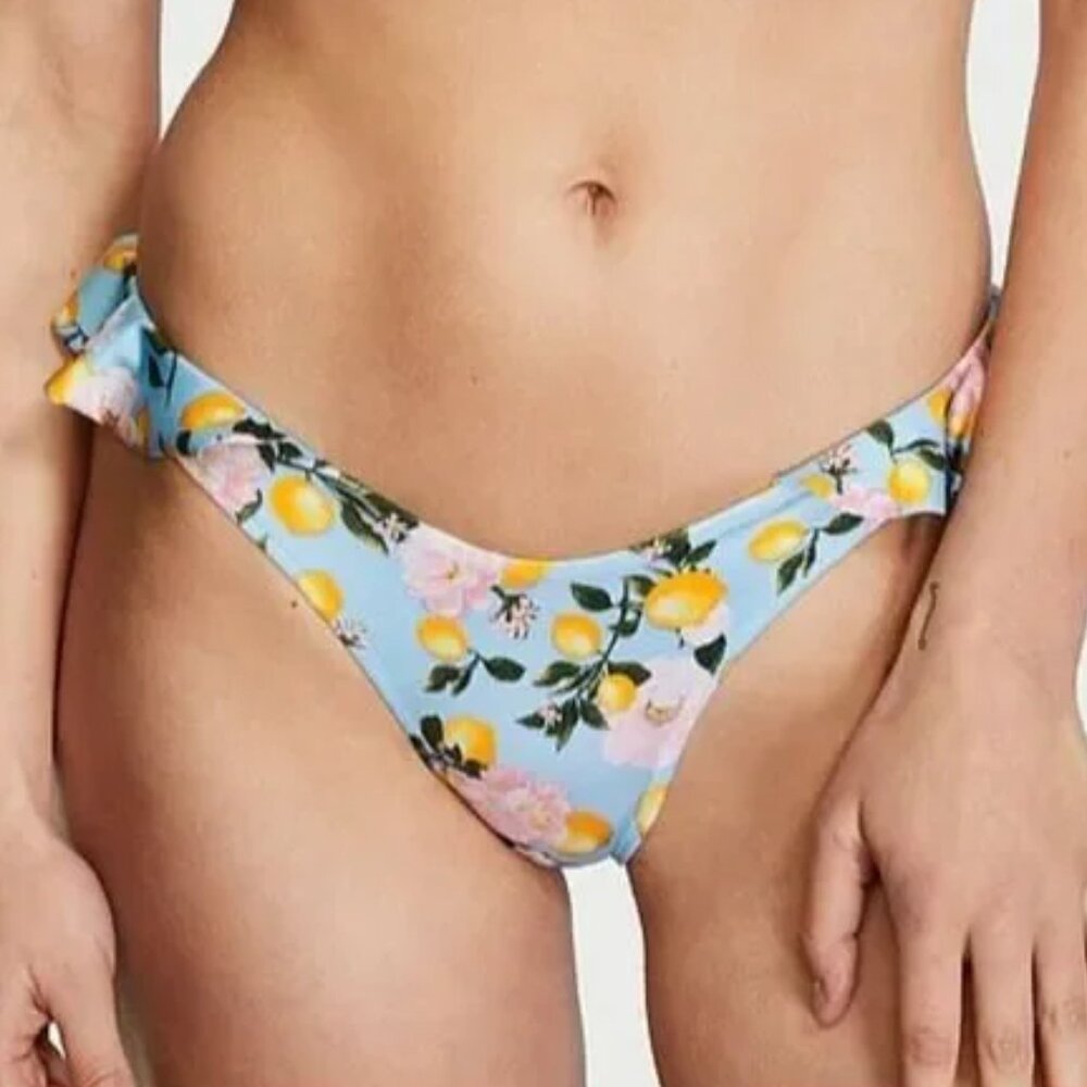 Victoria's Secret Brazilian Ruffle Bikini Bottom NWT Sz L